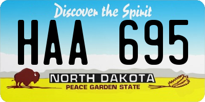 ND license plate HAA695