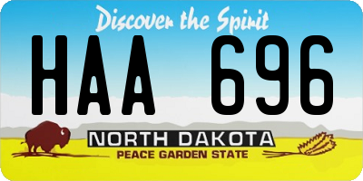 ND license plate HAA696