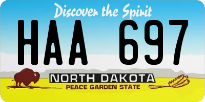 ND license plate HAA697