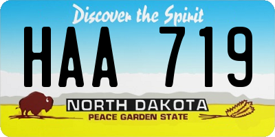 ND license plate HAA719