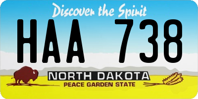 ND license plate HAA738