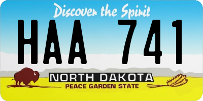 ND license plate HAA741