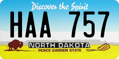 ND license plate HAA757