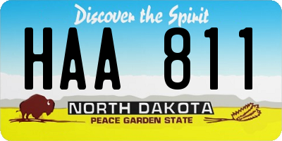 ND license plate HAA811