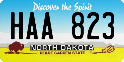 ND license plate HAA823