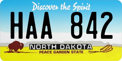 ND license plate HAA842