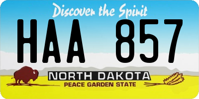 ND license plate HAA857