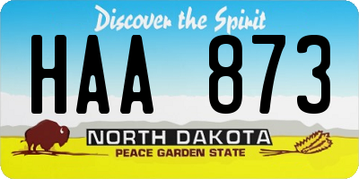 ND license plate HAA873