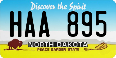 ND license plate HAA895