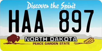 ND license plate HAA897