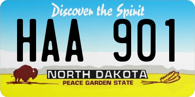 ND license plate HAA901