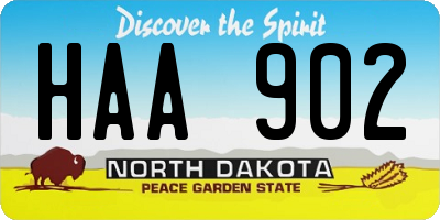 ND license plate HAA902