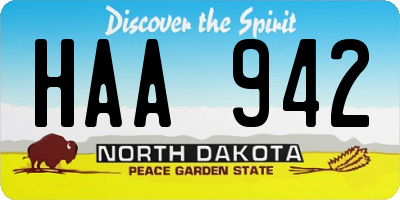ND license plate HAA942