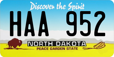 ND license plate HAA952