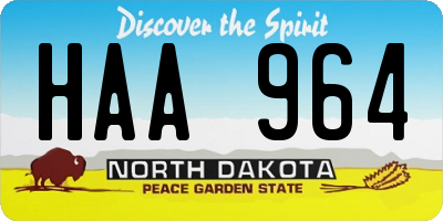 ND license plate HAA964