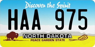 ND license plate HAA975