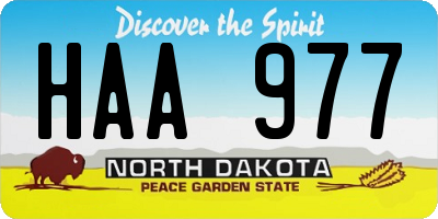 ND license plate HAA977