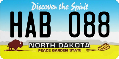 ND license plate HAB088