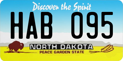 ND license plate HAB095