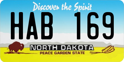 ND license plate HAB169