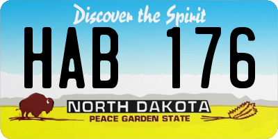 ND license plate HAB176