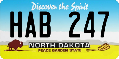 ND license plate HAB247