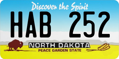 ND license plate HAB252