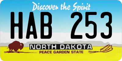 ND license plate HAB253