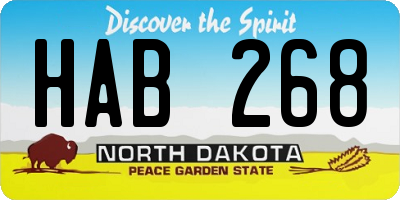 ND license plate HAB268