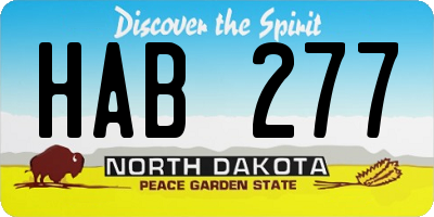 ND license plate HAB277