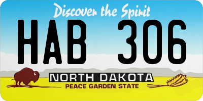 ND license plate HAB306