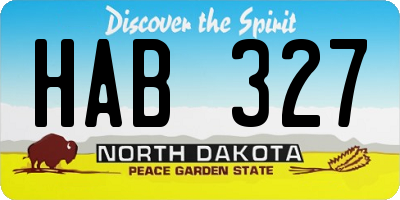 ND license plate HAB327