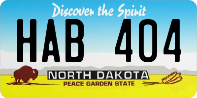 ND license plate HAB404