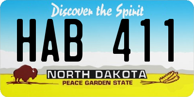 ND license plate HAB411