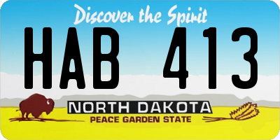 ND license plate HAB413