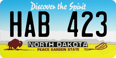 ND license plate HAB423