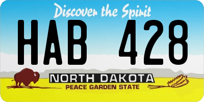 ND license plate HAB428