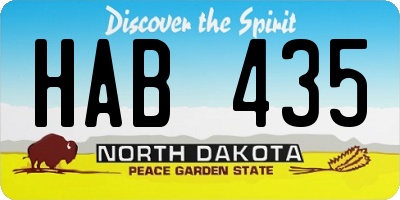 ND license plate HAB435