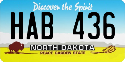 ND license plate HAB436