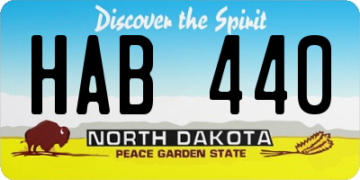 ND license plate HAB440