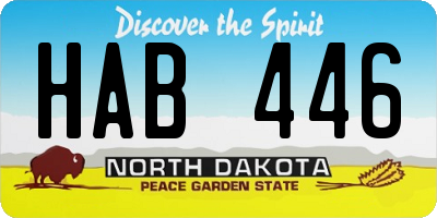 ND license plate HAB446