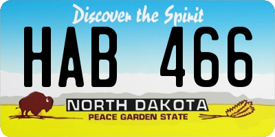 ND license plate HAB466