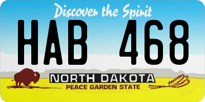 ND license plate HAB468