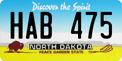 ND license plate HAB475