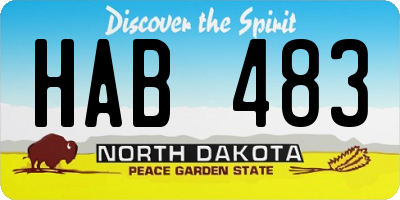 ND license plate HAB483