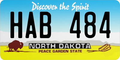 ND license plate HAB484