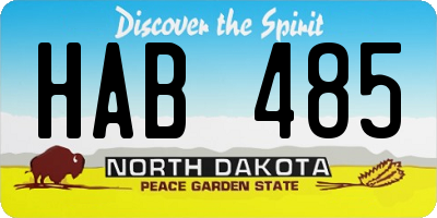 ND license plate HAB485