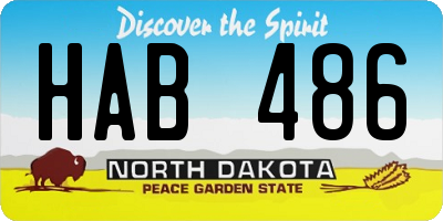 ND license plate HAB486