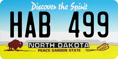 ND license plate HAB499