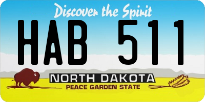 ND license plate HAB511